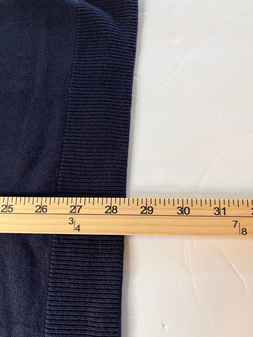Denim & Co. Womens Navy Plus Size  Lightweight VNeck Long Sleeved Sweater 3X New - Picture 8 of 9